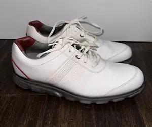Zapatos de golf FootJoy DryJoys Tour informales de cuero blanco/rojo talla para hombre 8,5 m - Imagen 1 de 5