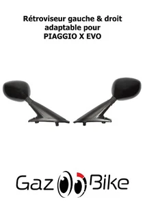 Paire Retroviseur adaptable gauche et droit Piaggio X EVO 400 E3 de 2007 à 2011 - Imagen 1 de 3