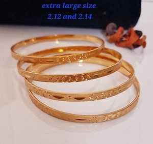 Brazalete Brazalete Chapado en Oro 22K Mujer India TALLA GRANDE L Joyería 2.12, 2.14 - Imagen 1 de 4