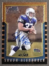 2000 Bowman Chrome Rookie Autograph #177 Shaun Alexander RC Auto /25 Seahawks