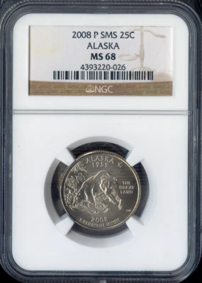 2008-P Alaska State Quarter NGC MS68 SMS Quality - Image 1 of 2