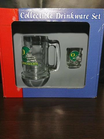 Oregon Ducks Collector's Glass Mug and Shot Glass Set Cover