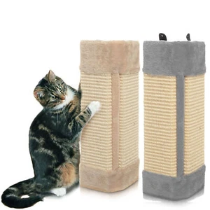 PET KITTEN CORNER SISAL WALL SCRATCHER CATS HANGING CAT SCRATCHING POST BOARD - Picture 1 of 12