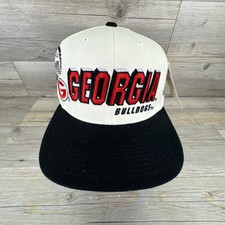 VTG 90s NWT Sports Specialties Georgia Bulldogs Dawgs Snapback Hat Cap 3D Ivory