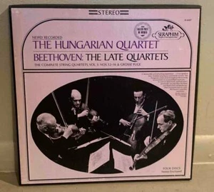 THE HUNGARIAN QUARTET BEETHOVEN ORIG SERAPHIM FOUR (4) LP BOX SET NEAR MINT - Picture 1 of 4