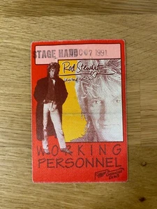 1991 Rod Stewart Vegabond Heart Tour concert tour Backstage Pass - Picture 1 of 2