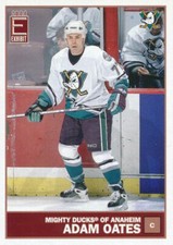 2003-04 Pacific Exhibit BLUE BACKS #3 ADAM OATES - x/275 - Anaheim Ducks