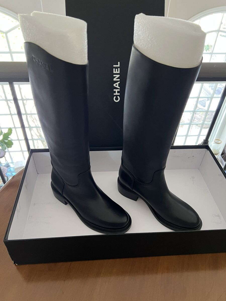 CHANEL Low (1-1.9 in) Heel Height Knee High Boots for Women CHANEL Low (1-1.9 in) Heel Height Knee High Boots for Women
