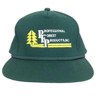 Vtg Professional Forest Products Hat Rope Tree Logo Trucker Snap Back Ball Cap - Image 1 of 4