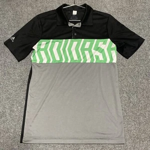 Adidas Disney Shirt Boy's XL 15-16Y Black Green Short Sleeve Polo Golf Mickey - Picture 1 of 6