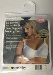 Medela Underwire Maternity & Extra Support Nursing Bra - Size 32B - Brand New - Picture 1 of 7