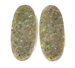 Matched Pair Louisiana Opal Cabochon  Gem Opal Natural Untreated 25.00 carats. - Picture 1 of 11