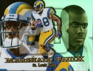 Tarjeta de fútbol americano Fleer Flair Showcase 1999 #117 Marshall Faulk St. Louis Rams - Imagen 1 de 2