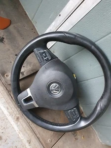 2009-2013 VW GOLF MK6 VW CADDY MK3 COMPLETE STEERING WHEEL LEATHER - Picture 1 of 1