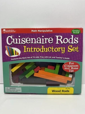 Bloques manipuladores matemáticos de varilla de madera Cuisenaire con caja STEM de educación en el hogar Foto 1 de 4