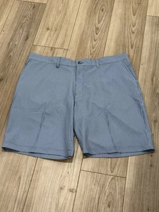 Adidas Golf Shorts Blue & White Size 38 Woven Shorts Men's New - Picture 1 of 8