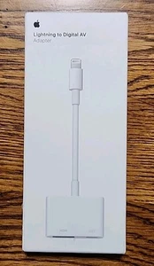 AUTHENTIQUE Adaptateur Lightning vers AV numérique Apple Original MW2P3AM/A A1438 Blanc - Photo 1/6