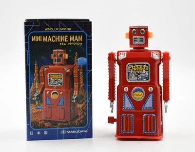 Masudaya Mini Machine Man Roboter Blech Aufziehmodell Spielzeug - Bild 1 von 3