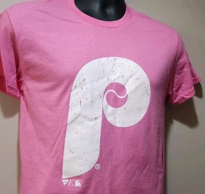 Philadelphia Phillies T-shirt  Philadelphia Phillies Pink Throwback Tee - Image 1 of 4