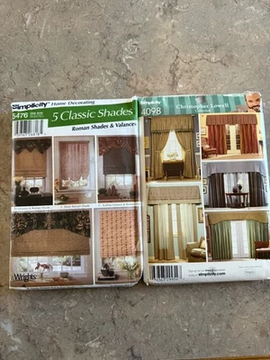Simplicity Pattern 5476, 4098 Home Sewing VALANCES  PANELS Window Treatments - Image 1 of 2
