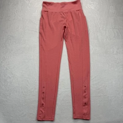 Gymshark Joggers Snap Button Detail High Waist Athletic Leggings Size L - Image 1 of 4