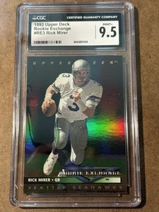 1993 Upper Deck Rookie Exchange #RE3 Rick Mirer CGC 9.5 - Picture 1 of 2