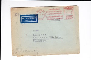 KAPPYS STAMPS GERMANY 1941 METERED MAIL NAZI CENSORED COVER TO USA C287 - Picture 1 of 2