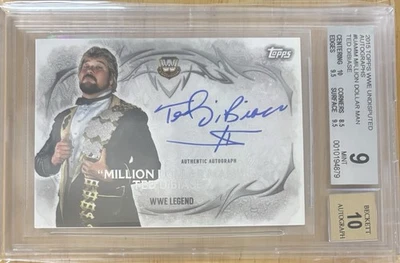 2015 Topps WWE Undisputed Ted DiBiase "Million Dollar Man" On Card Auto BGS 9/10 - Image 1 of 3