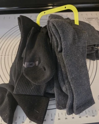 AND1 Calcetines Cojín Hombre Crew 10 Pares Gris y Negro Nuevos Talla 6 - Foto 1 de 2