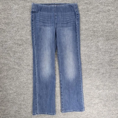 Soft Surroundings Jeans Womens Petite Medium Blue Pull On Straight Stretch Denim - Image 1 of 4