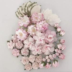 Special Pack 40 Mixed Size Shape Mulberry Paper Flower Roses DIY Crafts April5 - Bild 1 von 6
