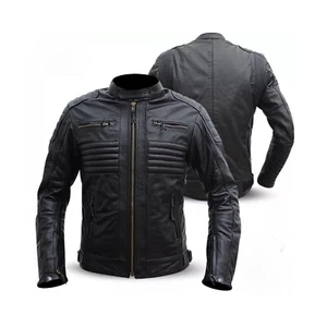Motorcycle Leather Jacket for Men- Cowhide Premium Quality | BUY WITH CONFIDENCE - Picture 1 of 4