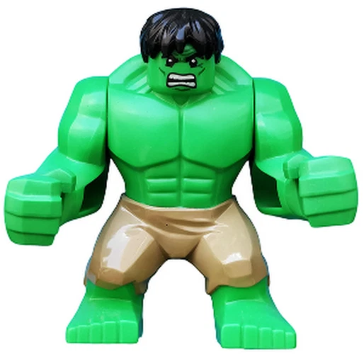 LEGO ® - Super Heroes ™ - Set 6868 - Hulk Black Hair Dark Tan Pants (sh013) - Photo 1/1