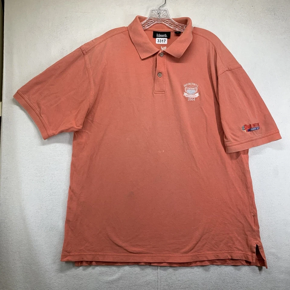 Camisa Polo De Colección Darlington Raceway Nascar 2004 Grande Coral Tono Tierra Golf Foto 1 de 4