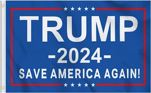 Trump 2024 Flag save America Again Flag 3X5 Ft Dorm Room Man Cave House Wall Ban - Picture 1 of 7