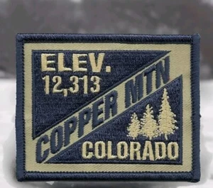 Patch sci COPPER MOUNTAIN Colorado stile vintage 3" ricamata ferro su  - Foto 1 di 2
