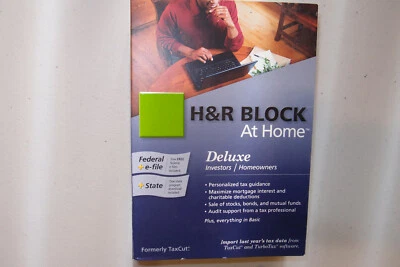 H&R Block At Home Deluxe 2009 tax preparation software; PC or Mac - Image 1 of 2