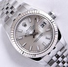 Rolex Lady Datejust 179174 Steel 26Mm Watch-18K Fluted Bezel-Jubilee Stick Dial