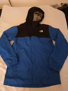 The North Face Boys Dryvent Full ,ip Hooded Jacket L/ Blue Blk 721414 - Picture 1 of 7