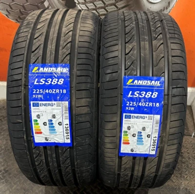 2 x 225/40 ZR18 Landsail LS388 92W 225 40 18 (225 40 18) - TWO TYRES - Image 1 of 3