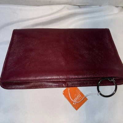 Bolso de mano Latico de cuero suave borgoña Foto 1 de 4