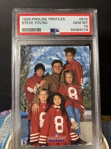 1993 Pro Line Profiles Football #610 Steve Young EXTREMELY RARE POPULATION 6 - Picture 1 of 4