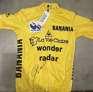 Greg Lemond Hand Signed Retro Peloton Yellow TDF Jersey - Cycling BNWT PROOF - - Picture 1 of 4