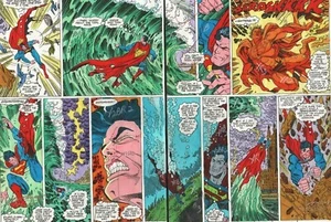 SUPERMAN 431 HANDKOLORIERTE COMIC PRODUKTIONSKUNST ANTHONY TOLLIN SIGNIERT PG 12 13 - Bild 1 von 5
