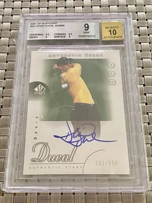 2001 SP Authentic DAVID DUVAL Autograph /900 BGS 9 MINT - Image 1 of 2