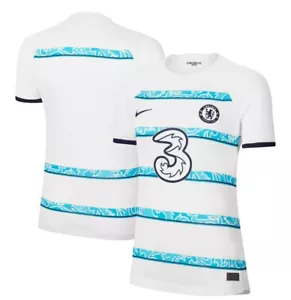Camiseta deportiva de fútbol visitante Nike Breathe Chelsea 2022-23 para mujer grande 722142 azul blanco - Imagen 1 de 3