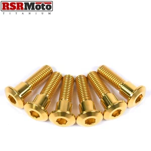 Triumph Daytona Sprint Trident Trofeo Titanio Posteriore Freno a Disco Viti, Oro - Picture 1 of 3