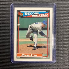1991 TOPPS record breaker Nolan Ryan  card #4 mint Texas Rangers