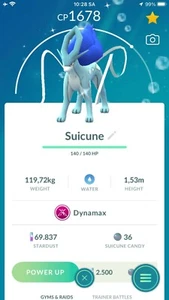 Pokemon Shiny Dynamax Suicune - TRA'DE GO Registered Shiny Suicune - Description - Picture 1 of 1