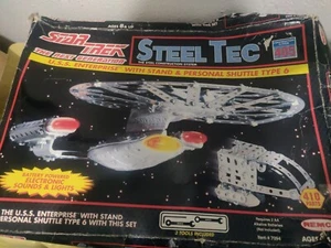 REMCO STEEL TEC- STAR TREK NEXT GENERATION- USS ENTERPRISE & SHUTTLE - Picture 1 of 4